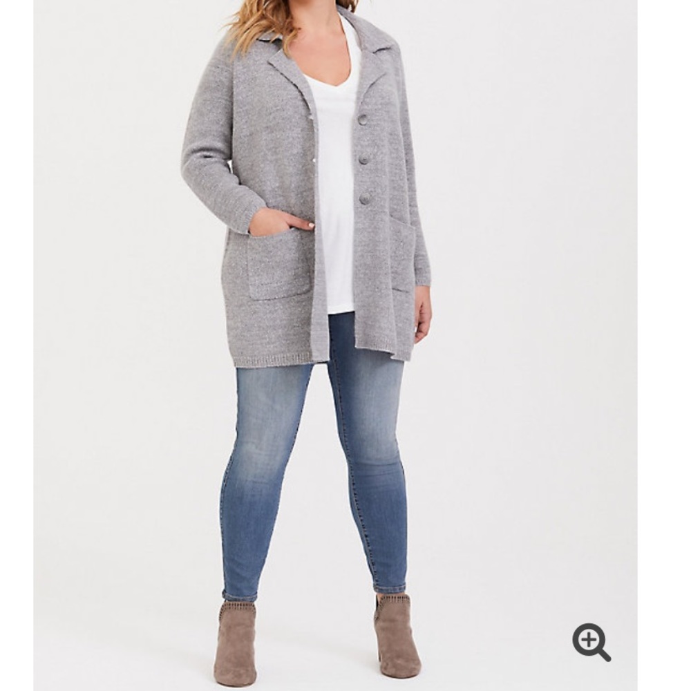 💢NEW Torrid Gray Sweater Coat